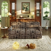 Eyisean 74 Chenille/Oxford Traditional Style Loveseat Sofa, 3-Seater Comfy Deep Seat Couch with Rolled Armrests & Ruffled Skirt, Oversized Cloud Sectional Couch for Living Room, Apartment