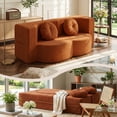 thumbnail image 1 of Eyisean 76" Cotton Linen Convertible Floor Sofa Bed, 2-in-1 Comfy Twin Sleeper Couch with Pillows, Medium-Soft Futon Loveseat Mattress for Living Room, Small Space, No Assembly Required, 1 of 11