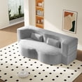 thumbnail image 1 of Eyisean 78" Twin Size Corduroy Convertible Floor Sleeper Sofa Bed, Modern 2 in 1 Foldable Mattress with 2 Pillows, Loveseat Boneless Couch with Deep Seat for Living Room, No Assembly Required, 1 of 19