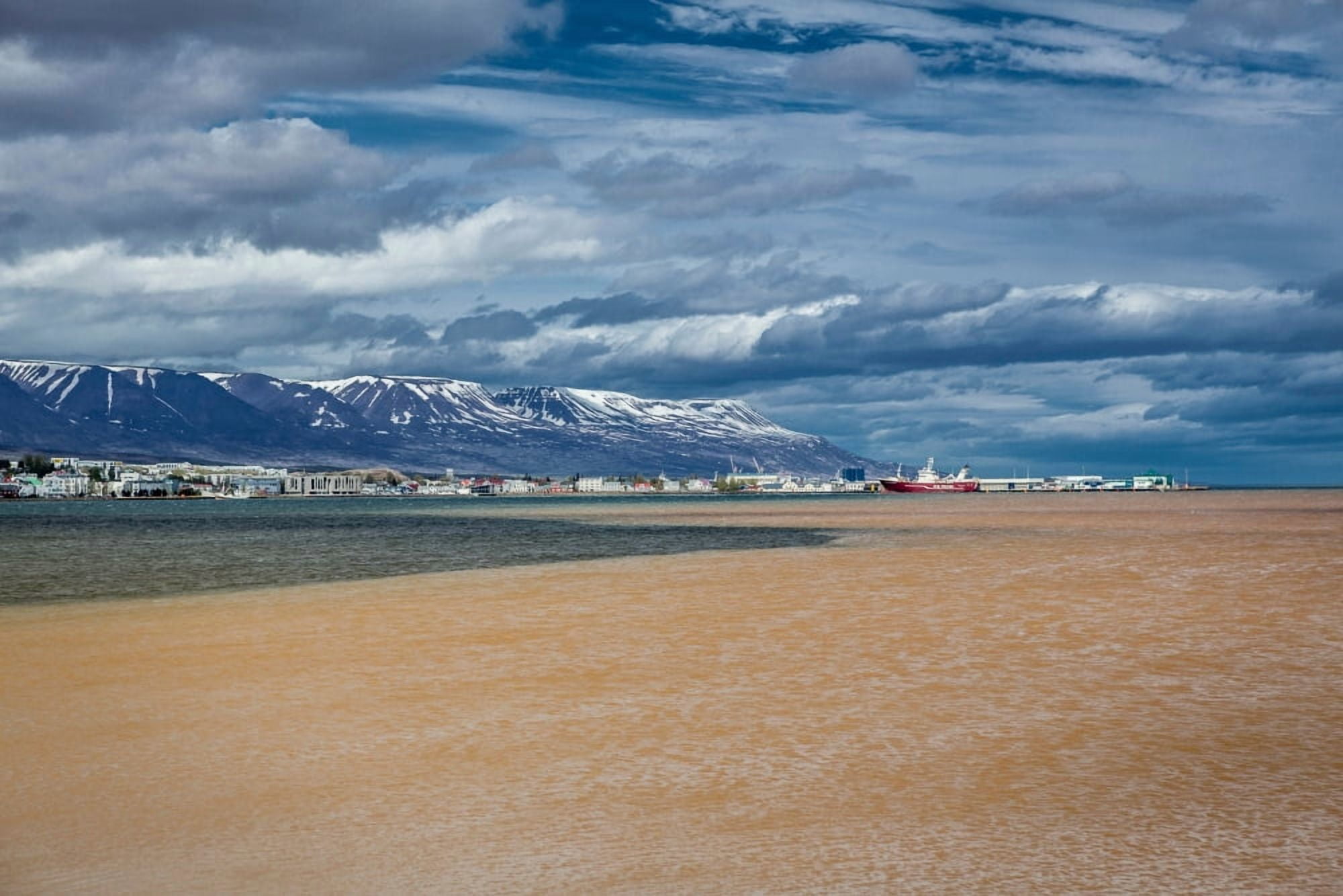 Eyjafjordur Akureyri Iceland Canvas Art - Panoramic Images (27 x 9)