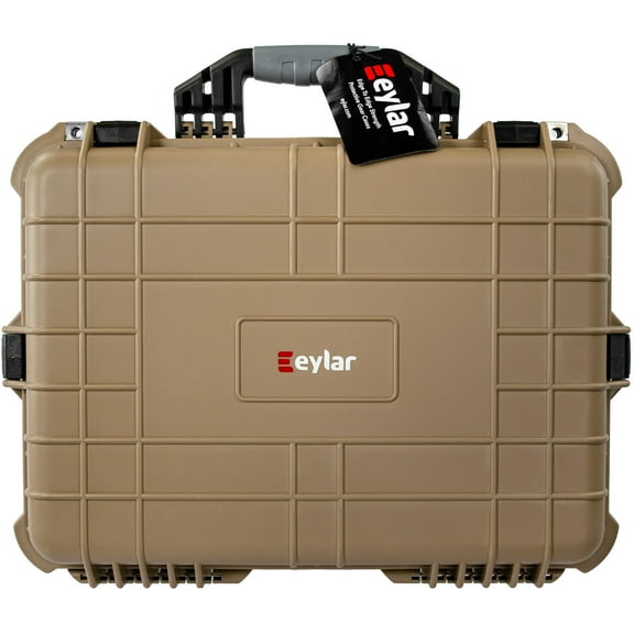 Eylar 20 inch Large Hard Case Waterproof with Foam Tan FDE