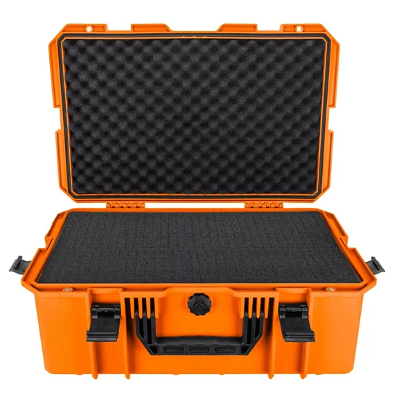 Eylar 21.6" Intact Series Carry-On Hard Camera Case, Lightweight and Durable Stacker Design with Foam (Orange)