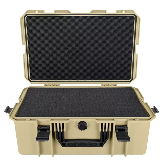 Eylar 21.6" Intact Series Carry-On Hard Camera Case, Lightweight and Durable Stacker Design with Foam (Tan)