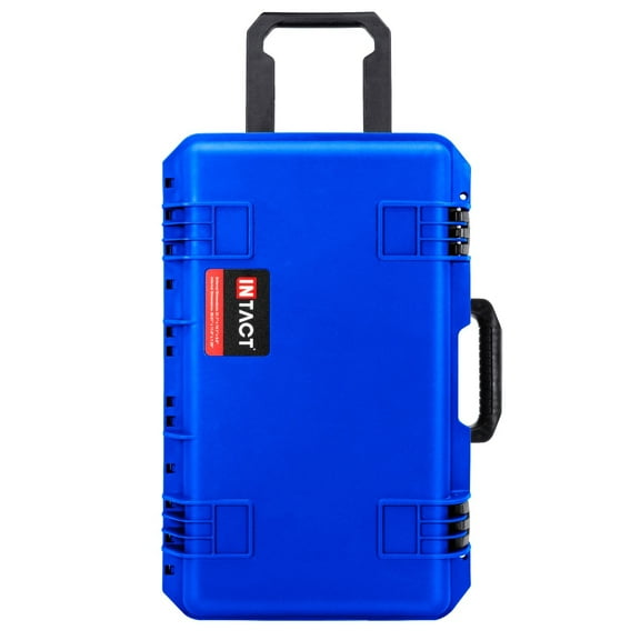 Eylar 22 Inch Intact Premium Series Hard Rolling Carry-On Travel Case, Lightweight and Durable Design with Foam (Blue)