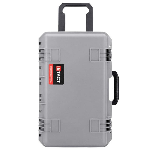 Eylar 22 Inch Intact Premium Series Hard Rolling Carry-On Travel Case, Lightweight and Durable Design with Foam (Gray)