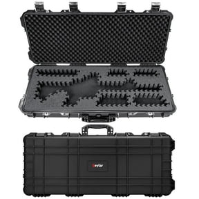 Eylar 38" Hard Rifle Case Equipped With Ragar Reconfigurable & Reusable XP Crosslinked Foam Insert, Waterproof, Shockproof, Meets TSA Requirements ( 1 Ragar Layer )