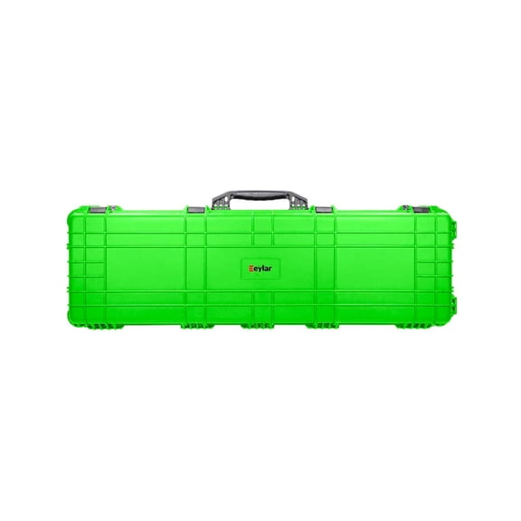 Eylar Extra Large 53in Waterproof Roller Hard Rifle Case w/Foam, Neon Green