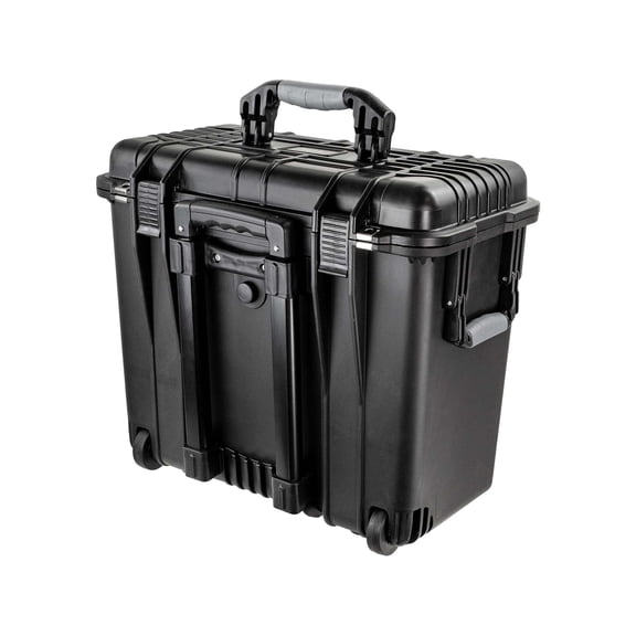 Eylar Large 19.7in Waterproof Tall Roller Protective Equipment Hard Case w/Foam, Black