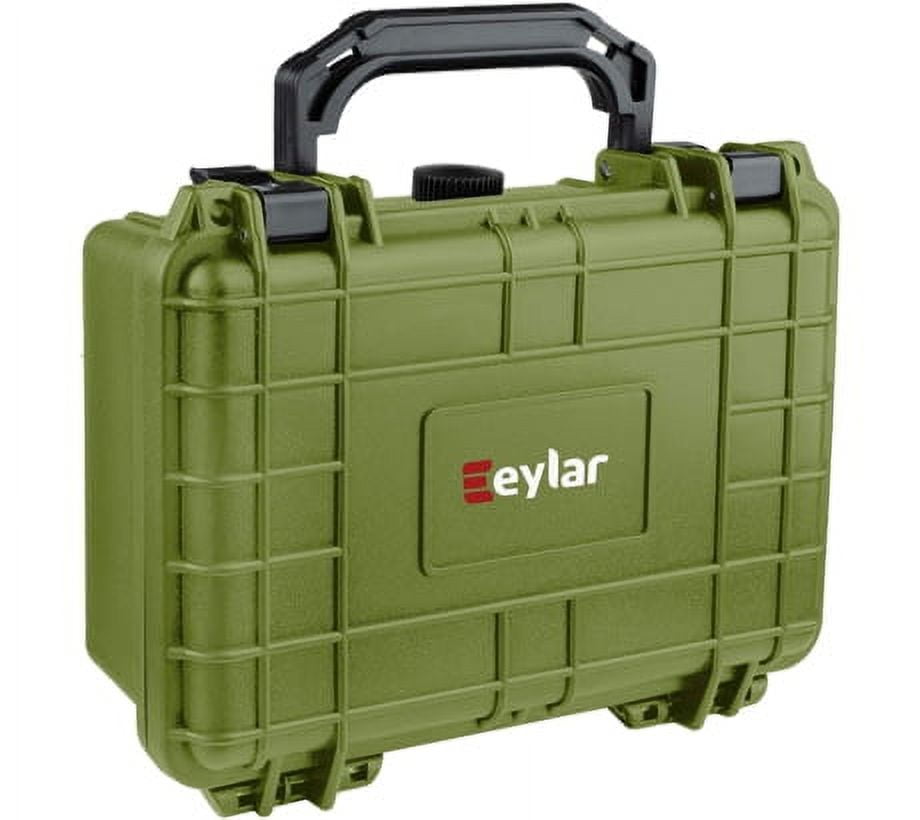 Eylar Protective Gear and Camera Hard Case Water & Shock Proof w/Foam, Green, SA