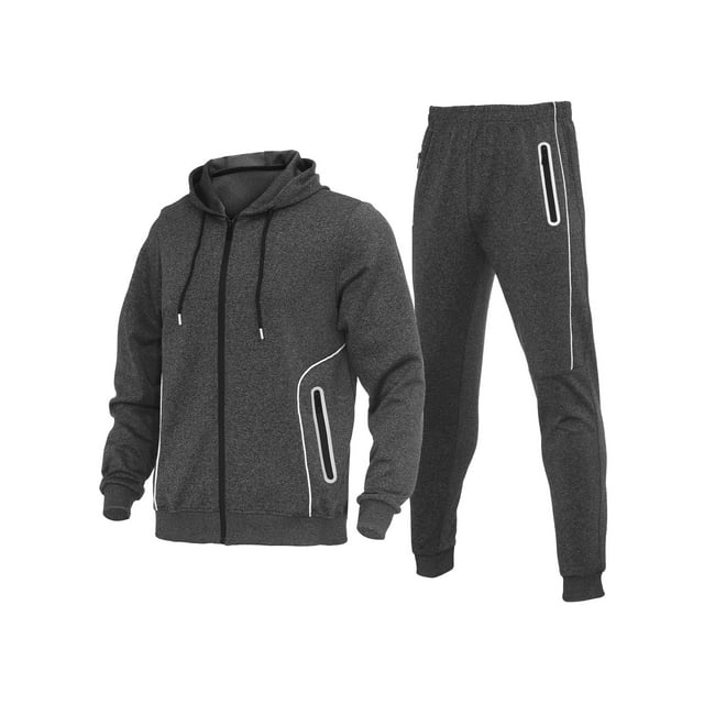 Eylhot Men's Tracksuit Casual Long Sleeve Athletic Outfit Sweatsuit 2 ...