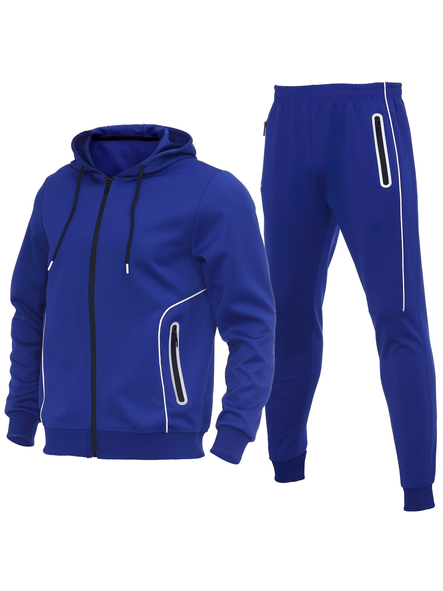 Brnmxoke Mens Casual Tracksuits Long Sleeve Jogging Suits Sweatsuit Sets 2 Piece Athletic Warm Up Full Zip Track Jackets Pants Sweat Outfit Beige Xl