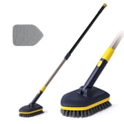 Eyliden Bathtub Cleaning Scrub Brush with Replaceable Scrubber Pad, 41-52 Adjustable Handle, Ideal for Tile Scrubbing