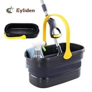Eyliden Collapsible Plastic Bucket with Handle, 10L Capacity, Black, Utility Storage and Cleaning Pail