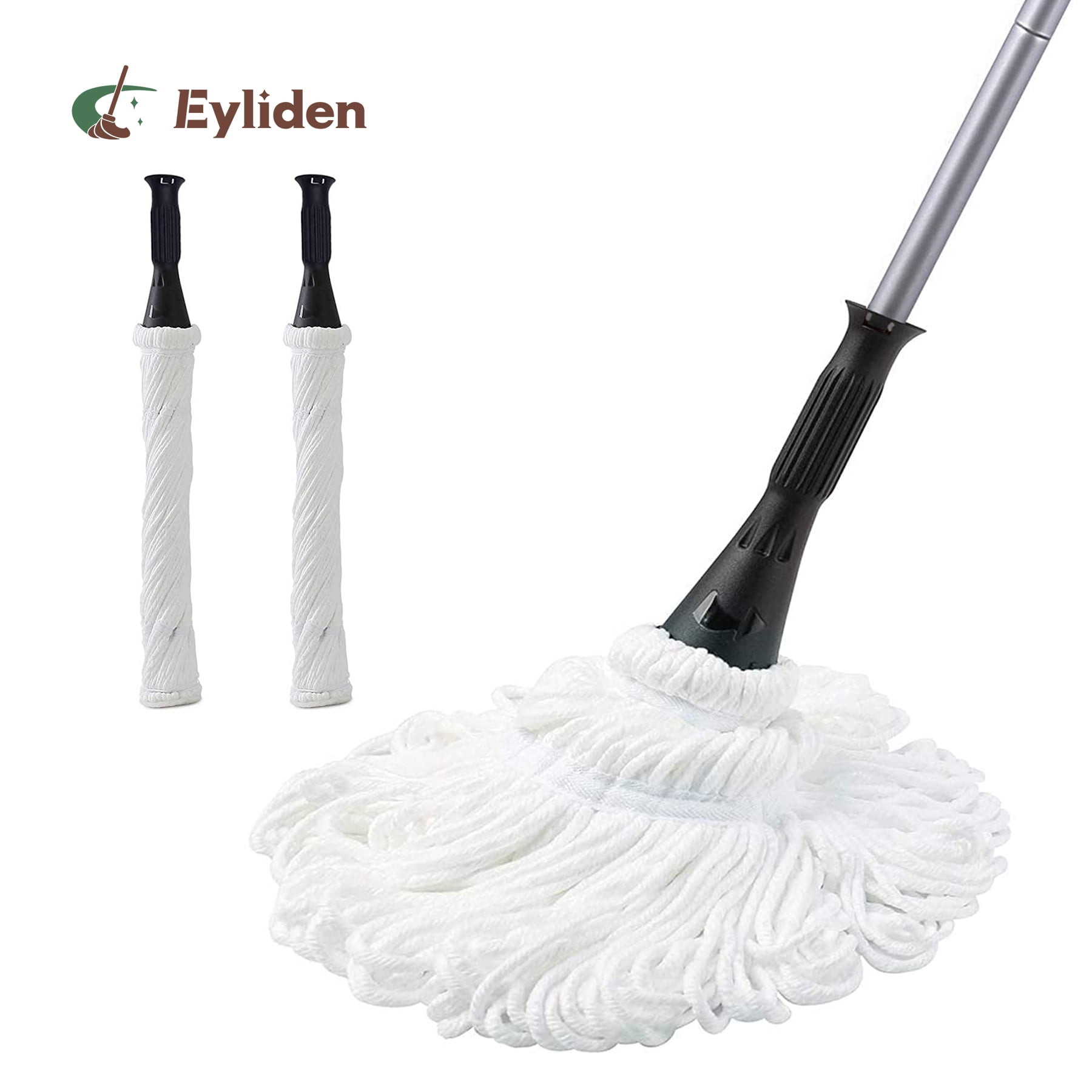 Eyliden Self-Wringing Microfiber Twist Mop with Long Handle