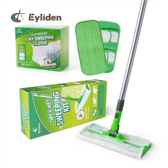 Eyliden Multi-Purpose Cleaning Tools Non-Woven Mop Sweeper, 3-Pack, 38 Pieces