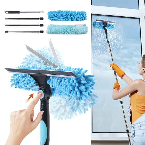 Eyliden Double Sides Window Squeegee with Total 2 refills