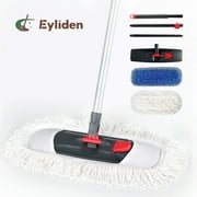 Eyliden Microfiber Dust Flat Mop for Hardwood Floors with a Extra Chenille Refill, Dry & Wet
