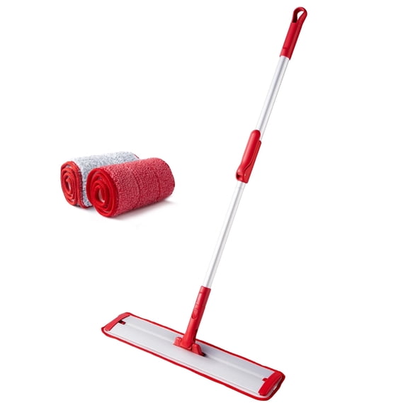 Eyliden Microfiber Mop for Floor Cleaning including 2 Pads with 20.5” Mop Head, Extendable Long Handle Wet and Dry Floor Clean
