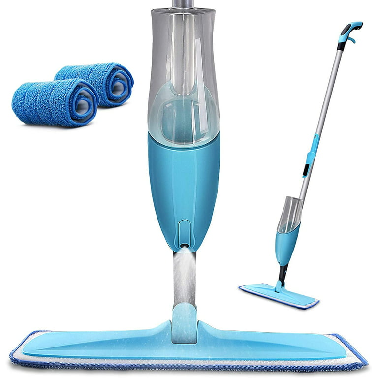 Eyliden Microfiber Spray Mop for Wood Floor Cleaning with 2 Washable Mop  Pads 360 Degree, 400ML, Red 
