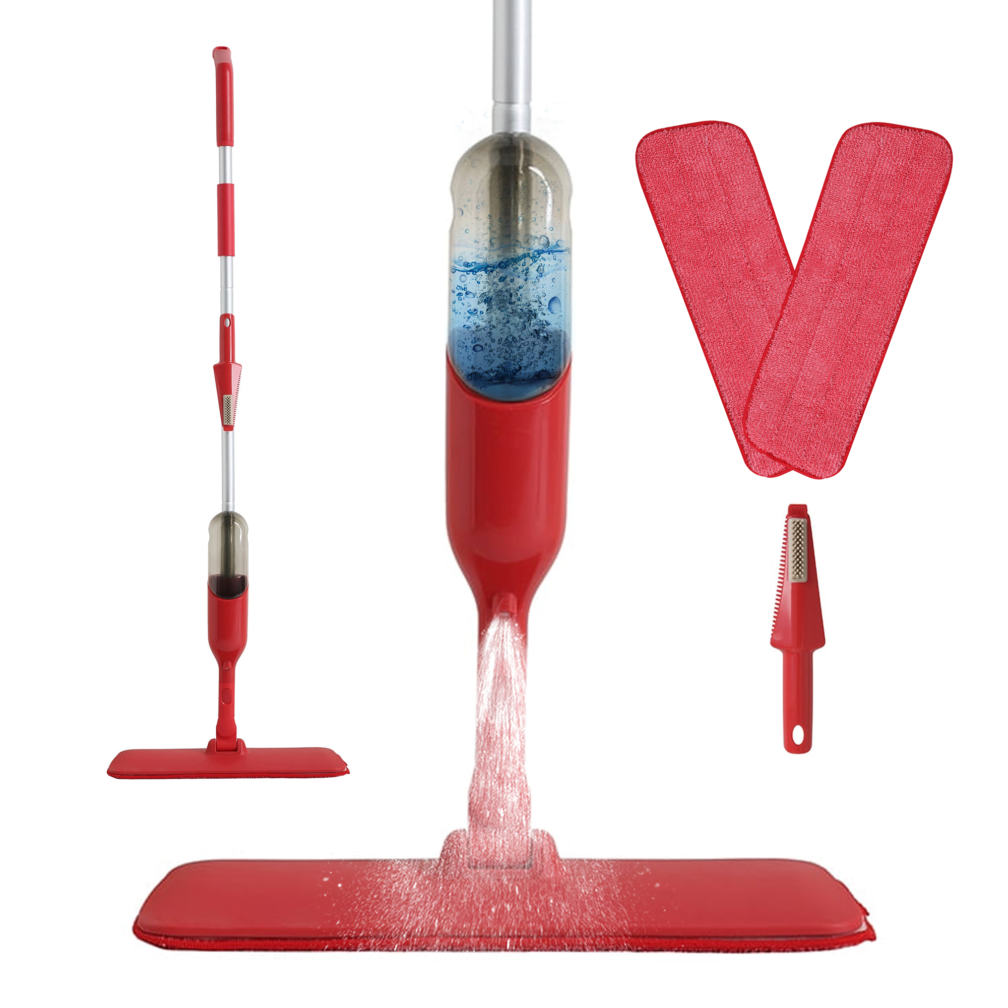 Eyliden Microfiber Spray Mop Pads Washable 5X Replacement Heads Wet and