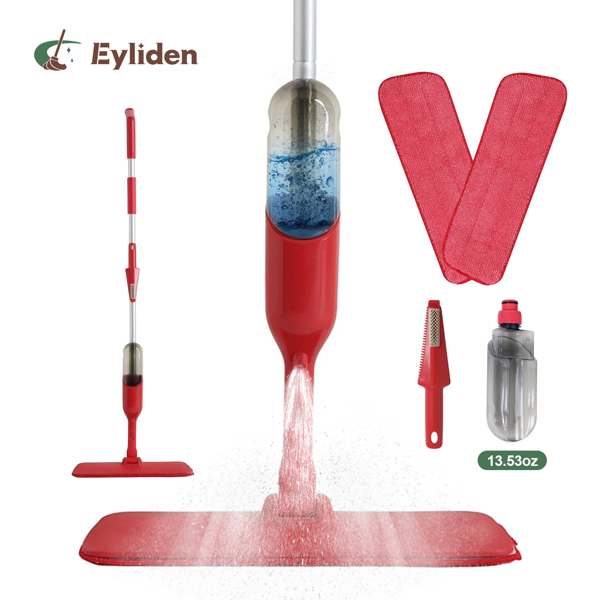 Eyliden Spray Wet Mop with 2 Microfiber Mop Pads  