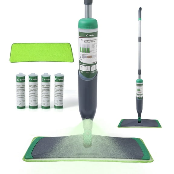 Eyliden Floor Cleaner Spray Mop Safe for Versatile Floor Surface, with Natural pH Bio-Enzyme Concentrate for Refillable Bottle,88oz