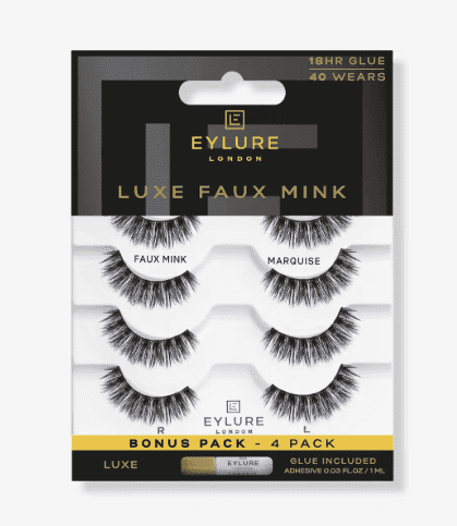 Eylure Luxe Silk Marquise Eyelashes Multipack, 4 pack