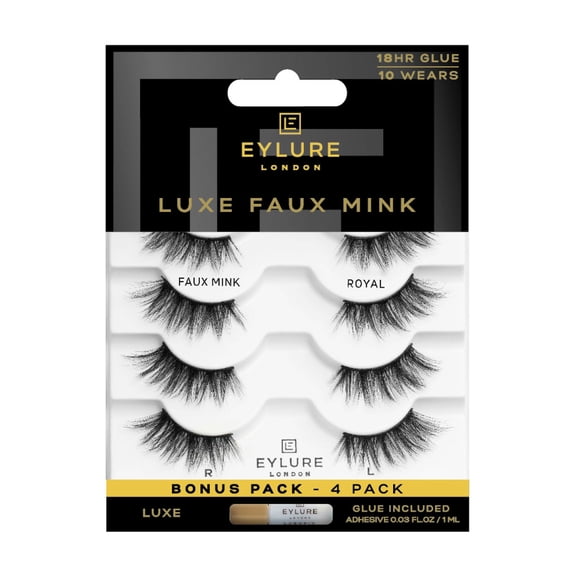 Eylure Luxe Silk Royal False Eyelashes Multipack - 4 pr