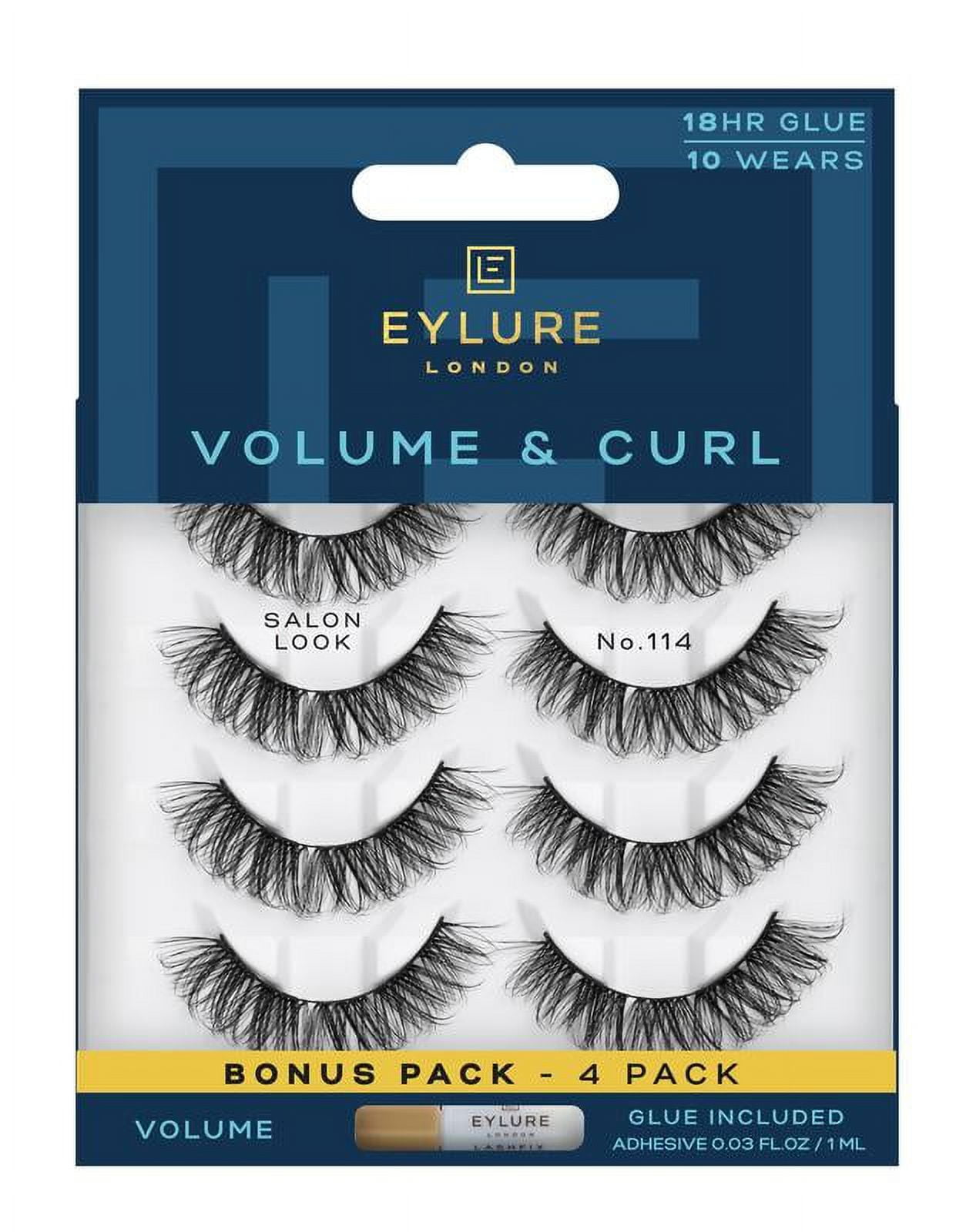 Eylure Volume & Curl No. 114 False Eyelashes, 4 Pairs