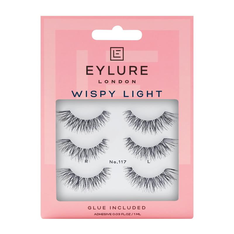 Eylure Wispy False Eyelashes, No. 117, 3 Pairs