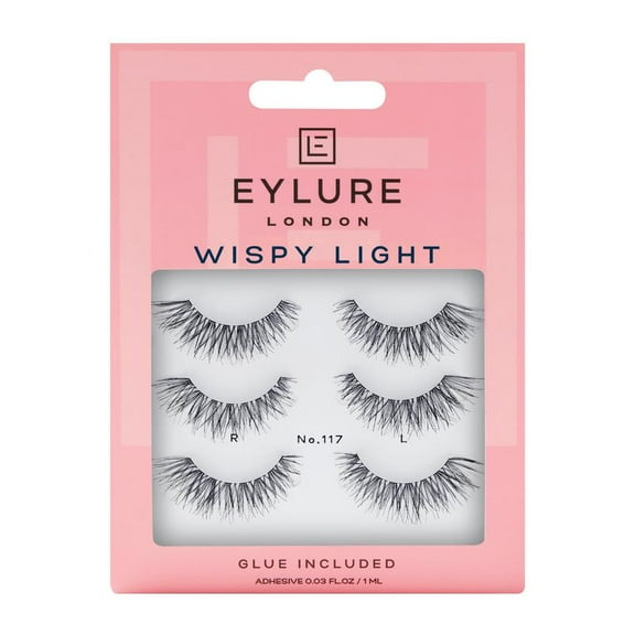 Eylure Wispy False Eyelashes, No. 117, 3 Pairs