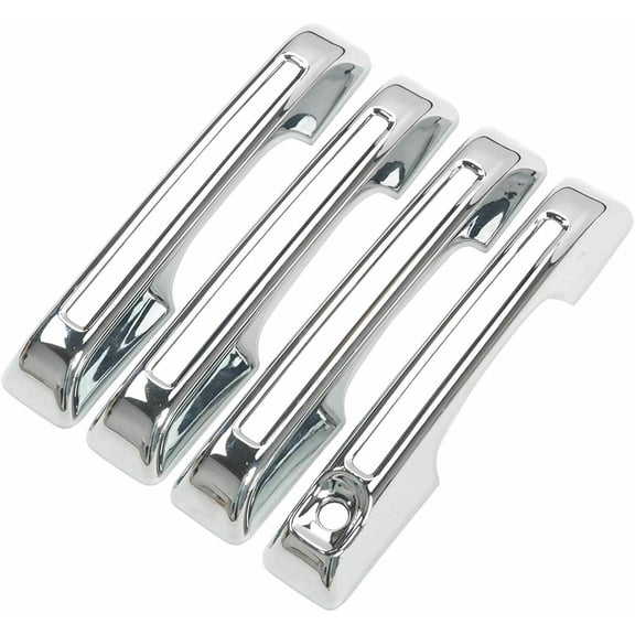 Eynpire 7020 Triple Chrome Plated ABS 4 Door Handle Cover Compatible with 2021 2022 2023 + Ford Bronco Sport