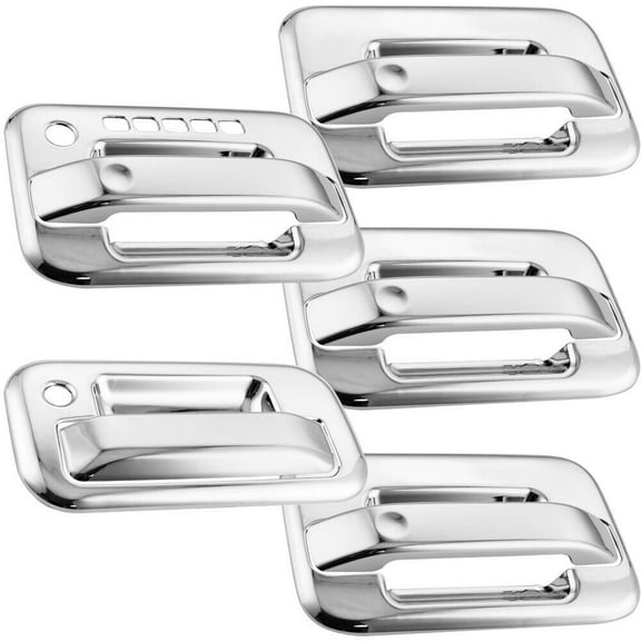 Eynpire 7045 Chrome Exterior Door Handle Cover & Tailgate Handle Cover Compatible with 2004-2014 Ford F150 with Keypad