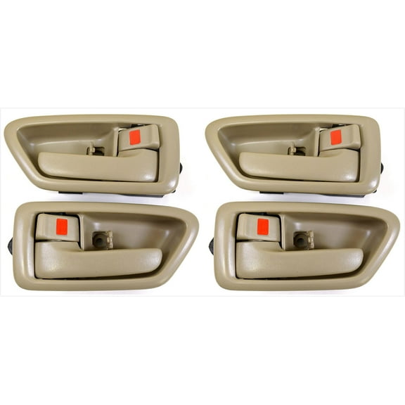 Eynpire Beige Interior Door Handle Set of 4 for 1997-2001 Toyota Camry