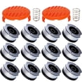 thumbnail image 1 of Eyoloty AF-100 String Trimmer Spool Replacement for Black and Decker 30ft 0.065" Refills Line Auto Feed Single Weed Eater,GH600 GH900 Edger with RC-100-P Spool Cap Covers (12 Spools, 2 Cap,2 Spring), 1 of 7