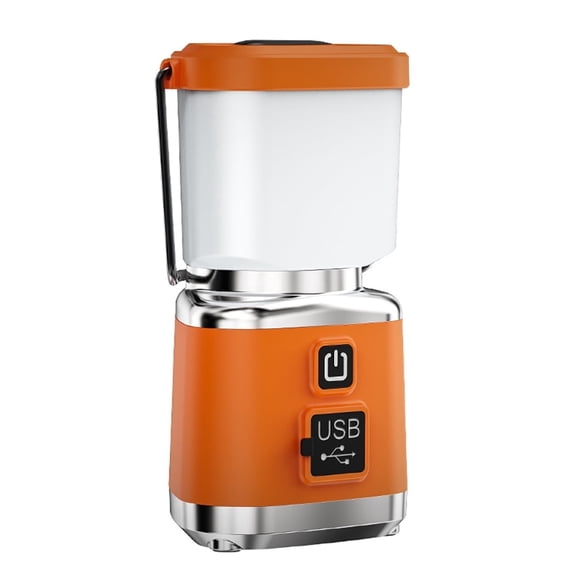 Eyotto Camping Lantern, 3000mAh Rechargeable Camping Light with Handles, Retro Outdoor Tent Light with 4 Lighting Modes for Outdoor Tent Camping Hiking Climbing Work Light, Orange