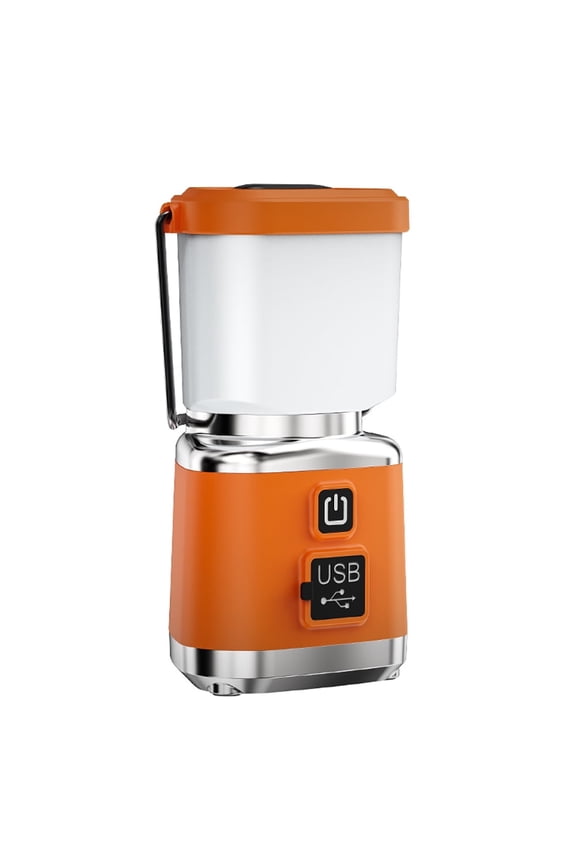 Camping Lantern, 3000mAh Rechargeable Camping Light with Handles, Retro Outdoor Camping Light with 4 Lighting Modes for Tent Camping Hiking Climbing Work Light, Orange