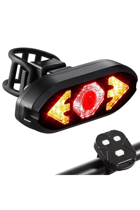 32 LED Bike Turning Signal Light with Remote, Bicycle Lighting Bike Taillight Rechargeable Light for Handlebars Seat Posts Backpacks Scooters Ebike