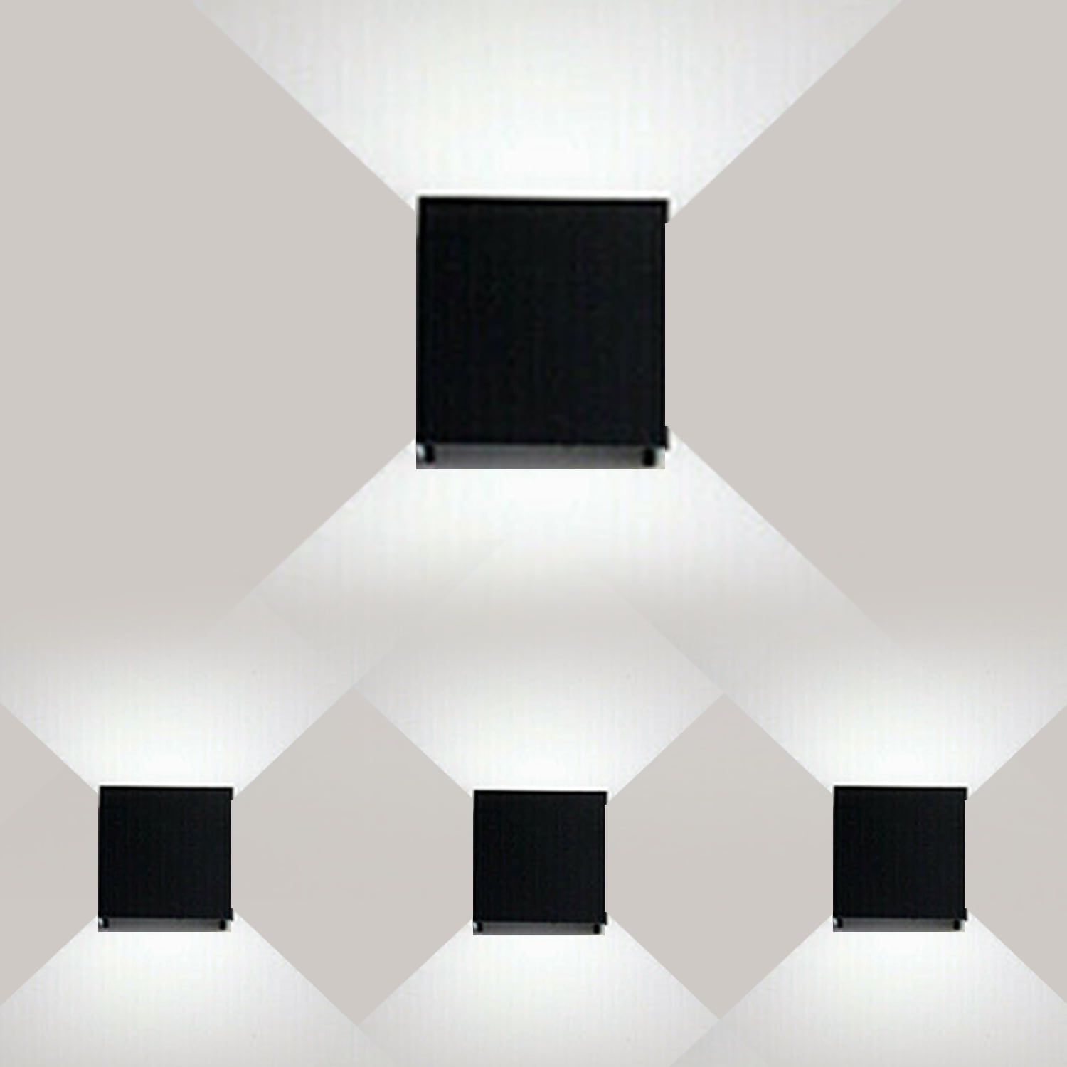 Eyotto 4 Packs Cube LED Wall Light Indoor Wall Sconce Lamp Up Down Wall