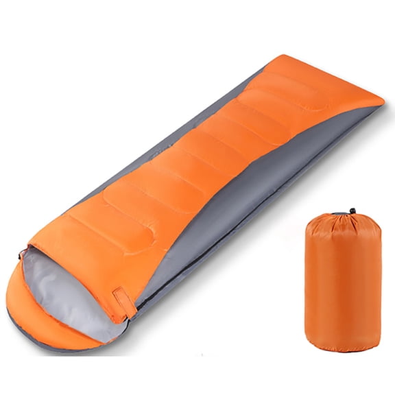 Eyotto 83" Sleeping Bag with Storage Bag, Camping Waterproof Sleeping Bag for Adult, Camping Gear Equipment for Travel Hiking Picnic Climbing, Orange