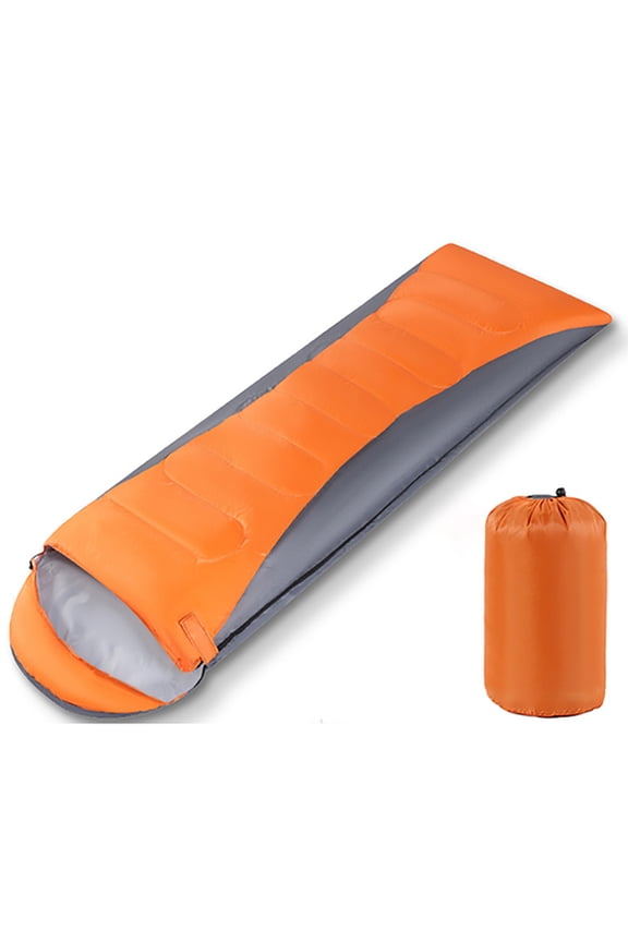 83" Sleeping Bag with Storage Bag, Camping Waterproof Sleeping Bag for Adult, Camping Gear Equipment for Travel Hiking Picnic Climbing, Orange