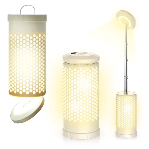Eyotto Camping Light, 3000mAh Rechargeable Camping Lantern, Honeycomb Design Adjustable Camping LED Lantern, Warm & White Light Color with 180 Rotating Camping Light for Camping Tent Picnic Glamping