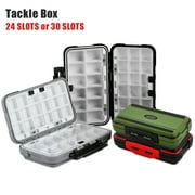 Eyotto Green 30 Slots Fishing Tackle Box Organizer Adjustable Dividers, Medicine Tools Storage Box