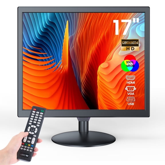 Eyoyo 17 inch CCTV-Monitor, 1280*1024 Video Security Camera Screen HDMI/VGA/BNC/AV/USB Computer PC Gaming Display