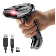 Eyoyo 1D 2D QR Code Wireless Barcode Scanner , Handheld Library Warehouse Inventory USB Wired QR Bar Code Reader