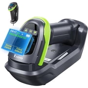 Eyoyo 1D 2D QR Wireless Bluetooth Barcode Scanner with 1.44" LCD Color Screen , Wall-Mount Locking Charging Cradle, 2900mAh,Handheld QR Code Reader For Warehouse POS PC Phone