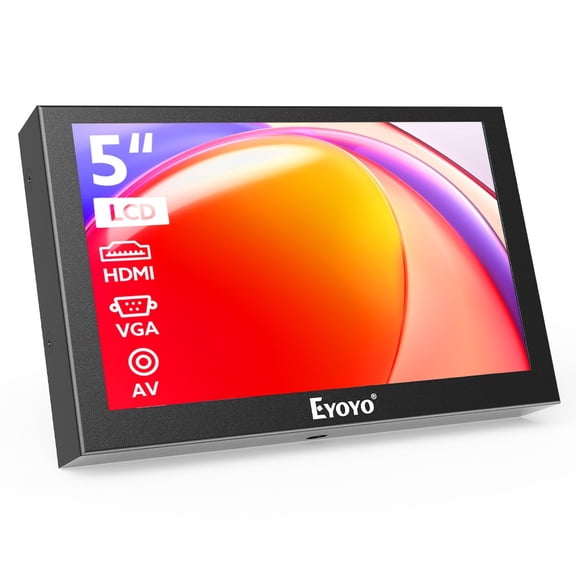 Eyoyo 5 inch Monitor,Mini TFT LCD HDMI/VGA/AV Screen Small Camera Video Display,1/4 Screw Hole ,for Car PC DVD DVR CCD DSLR