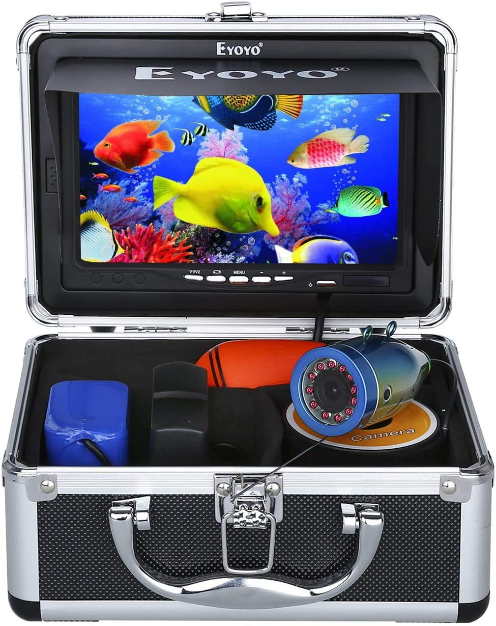 Eyoyo Underwater Ice Fishing Camera 1000TVL Fish Camera for Sea River Ice  Fishing w/ 15m Cable 7 inch LCD Color Monitor 