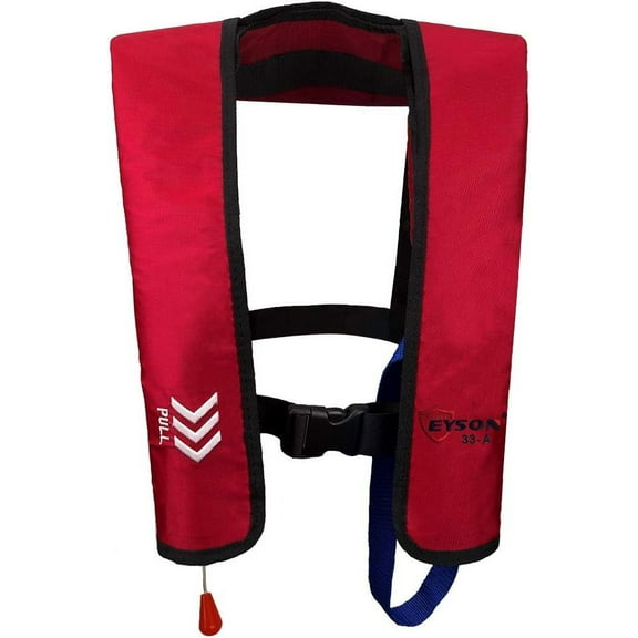 Eyson Inflatable Life Jacket Life Vest Basic Automatic/Manual (Red Auto)