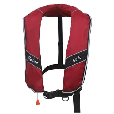 Eyson SafeMax Adult Auto Inflatable Life Jacket, CE/UL Certificated Red